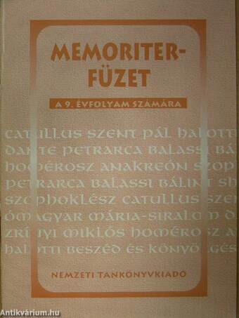 Memoriterfüzet a 9. évfolyam számára