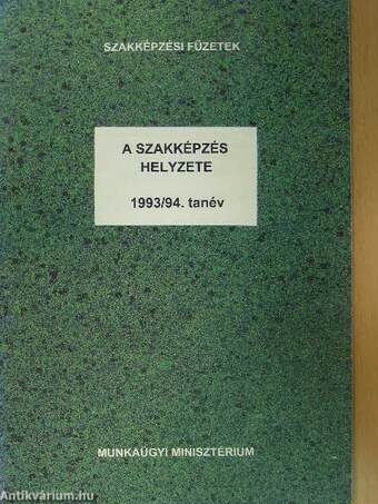 A szakképzés helyzete 1993/94. tanév