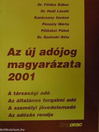 Az új adójog magyarázata 2001