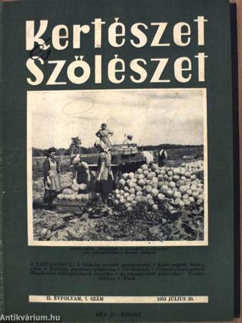 Kertészet és Szőlészet 1953. (fél évfolyam), 1954-1955. január-december