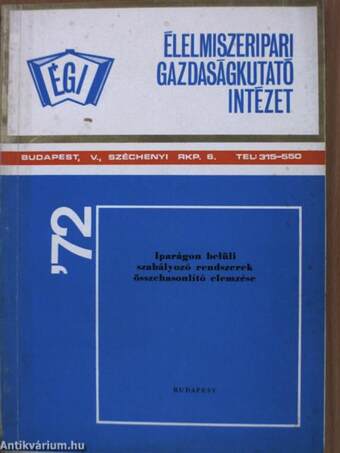 Iparágon belüli szabályozó rendszerek összehasonlító elemzése