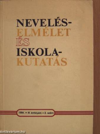 Neveléselmélet és iskolakutatás 1984/3.