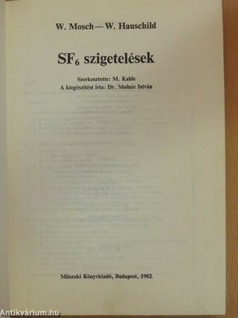 SF6 szigetelések