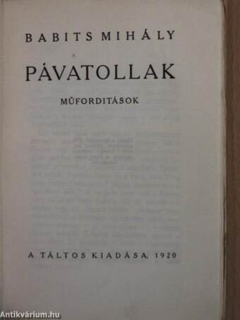 Pávatollak