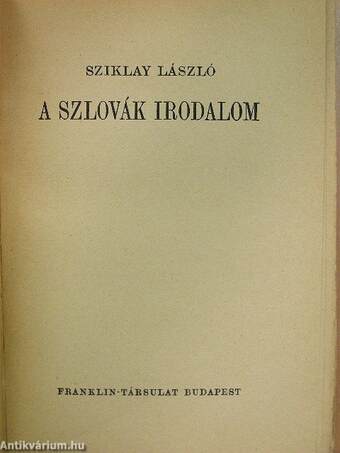 A szlovák irodalom