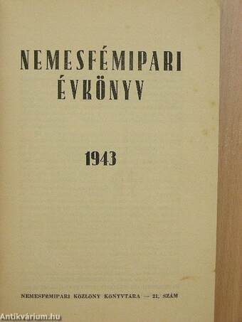 Nemesfémipari évkönyv 1943