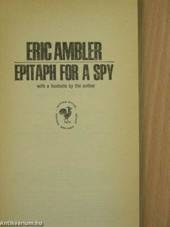 Epitaph for a spy