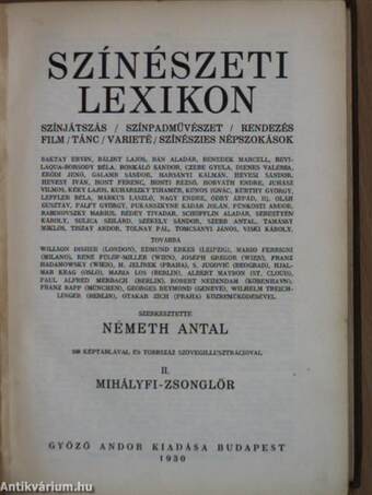 Színészeti lexikon II. (töredék)