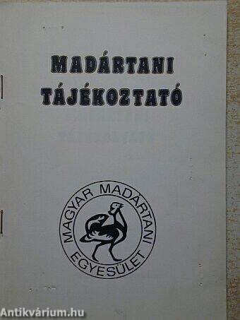 Madártani tájékoztató 1986. április-szeptember