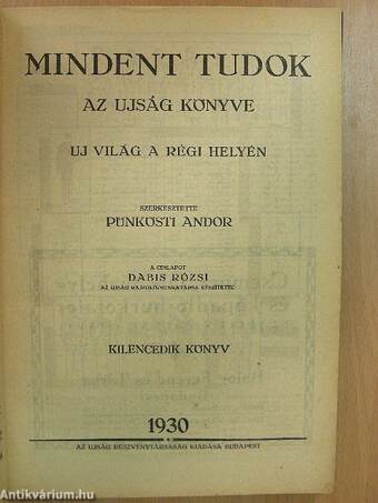 Mindent tudok 1930.