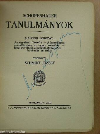 Tanulmányok II.