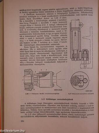 Forgácsoló készülékek szerkesztésének elemei