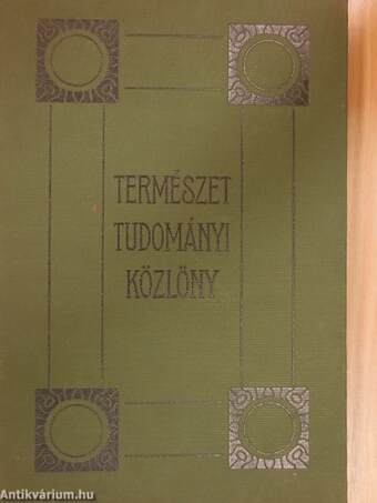 Természettudományi Közlöny 1922. január-december/Pótfüzetek a Természettudományi Közlönyhöz 1922. január-december