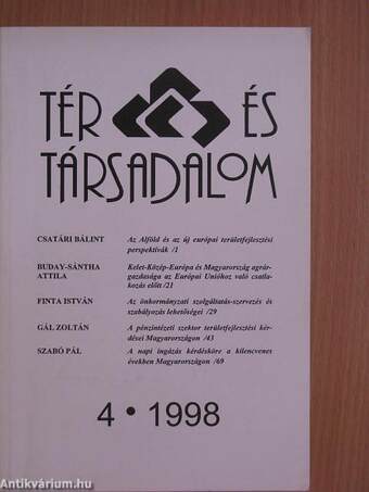 Tér és Társadalom 1998/4.
