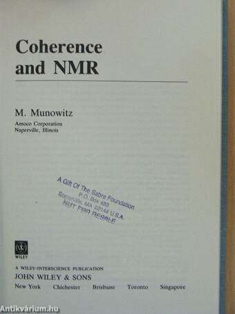 Coherence and NMR