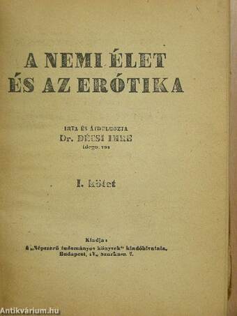 A nemi élet és az erótika I-IV.