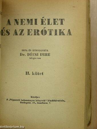 A nemi élet és az erótika I-IV.