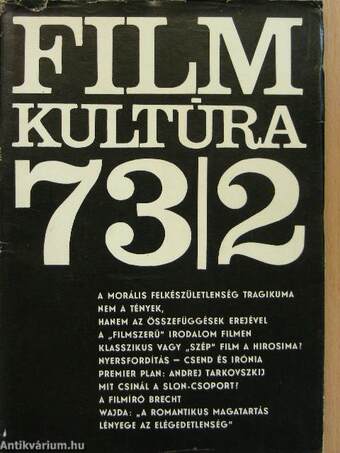 Filmkultúra 1973. (nem teljes évfolyam)