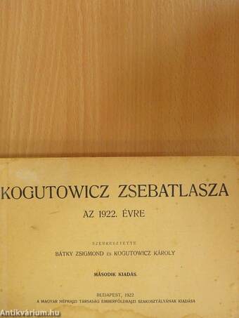 Kogutowicz zsebatlasza az 1922. évre