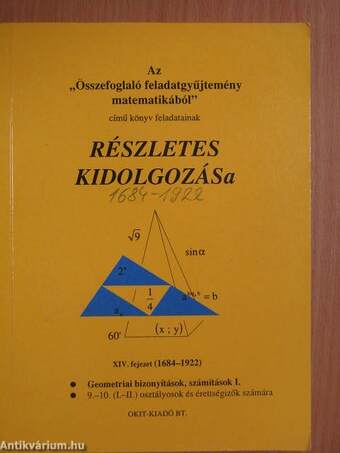 Az "Összefoglaló feladatgyűjtemény matematikából" című könyv feladatainak részletes kidolgozása XIV. fejezet