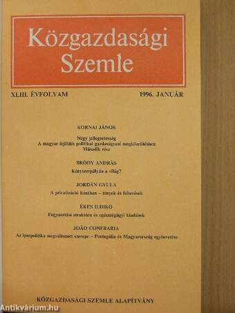 Közgazdasági Szemle 1996. január-december I-II.