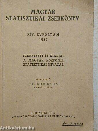 Magyar statisztikai zsebkönyv 1947.