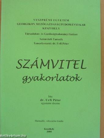 Számvitel gyakorlatok