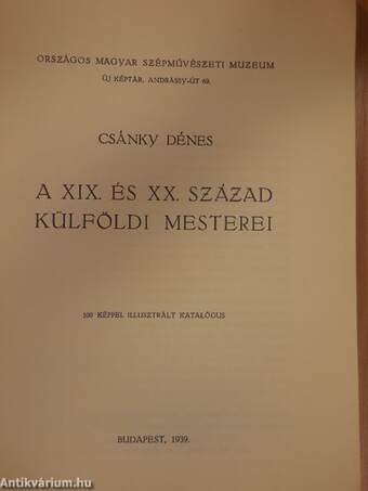 A XIX. és XX. század külföldi mesterei