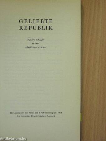 Geliebte Republik