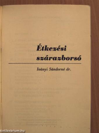 Étkezési szárazborsó