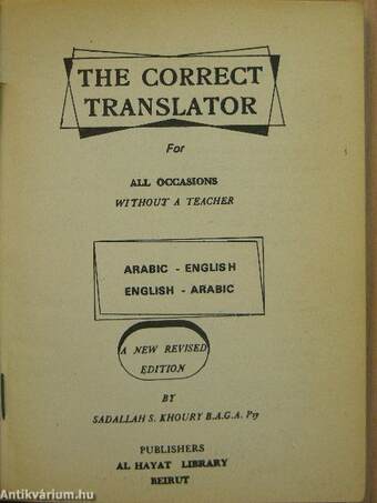 The correct translator - Arabic-English/English-Arabic