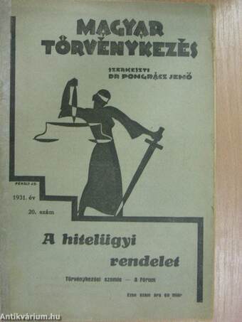 Magyar Törvénykezés 1931. október 20.