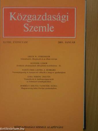 Közgazdasági Szemle 2001. január-december I-II.