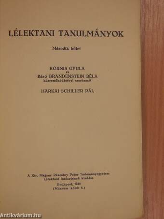 Lélektani tanulmányok II.