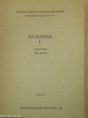 Biokémia I-II.