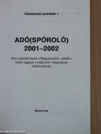 Adó(spóroló) 2001-2002