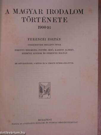 A magyar irodalom története 1900-ig