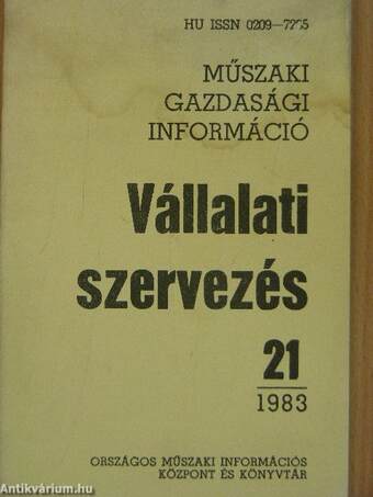 Vállalati szervezés 1983/21.