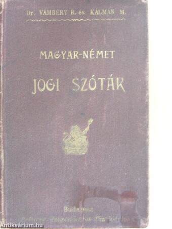 Magyar-német jogi szótár