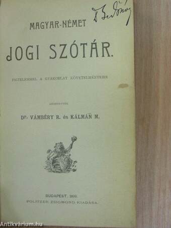 Magyar-német jogi szótár