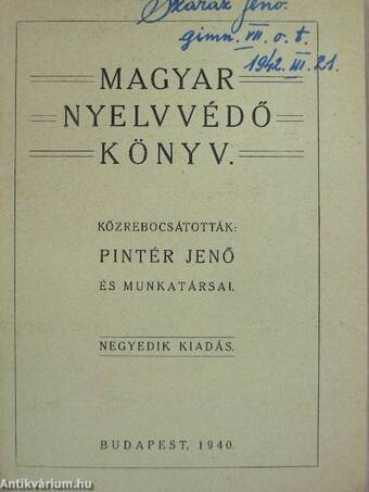 Magyar nyelvvédő könyv