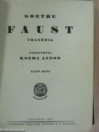 Faust I-II.