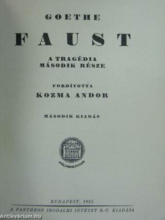 Faust I-II.