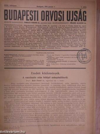 Budapesti Orvosi Ujság 1931. január-december I-II.