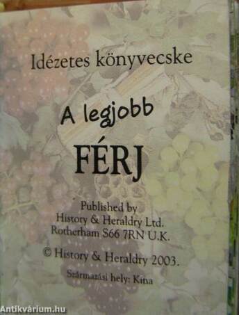 A legjobb férj (minikönyv)