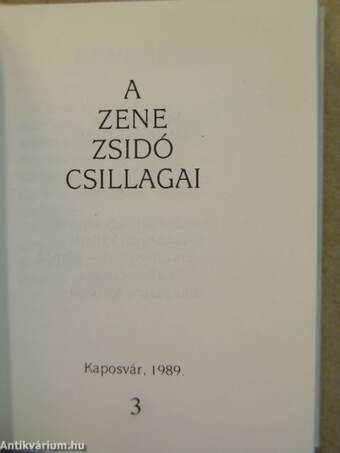 A zene zsidó csillagai (minikönyv)