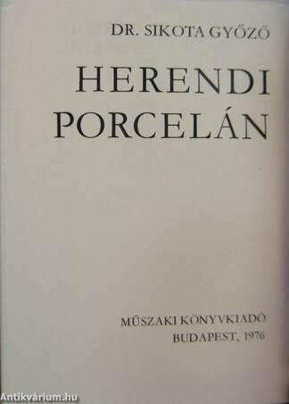 Herendi porcelán (minikönyv) - Plakettel