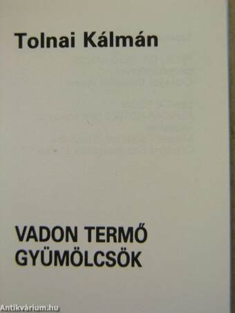 Vadon termő gyümölcsök (minikönyv) (számozott)