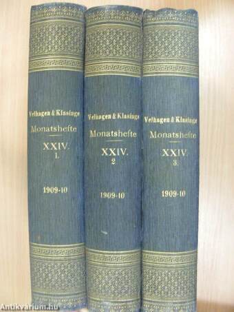 Velhagen & Klasings Monatshefte 1909/1910 I-III. (gótbetűs)