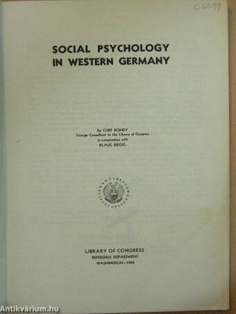 Social Psychology in Western Germany